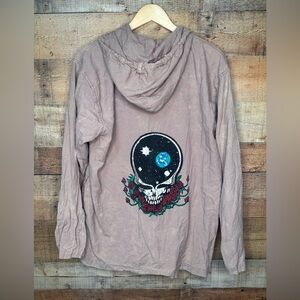 Gypsy Rose Brand Grateful Dead Lightweight Hoodie Free Size Space Your Face